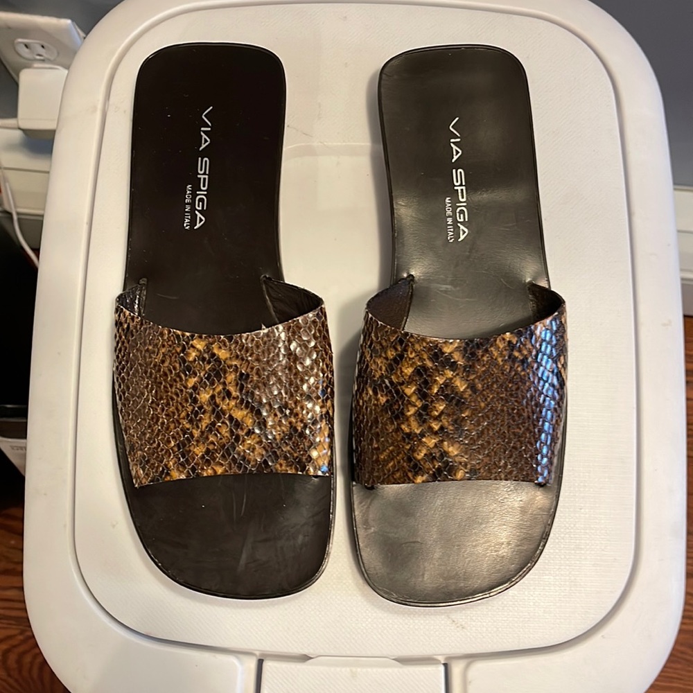 Via Spiga size 8.5 brown beige flat sandals
